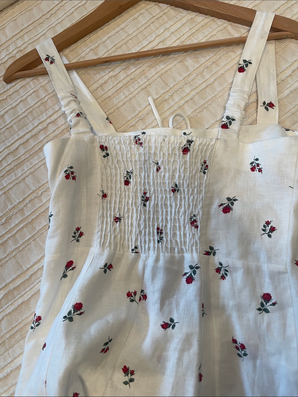 FLASH SALE⚡️🌹Christy Dawn LIZA🌹White Floral Lace-Up Sundress - Picture 2 of 7